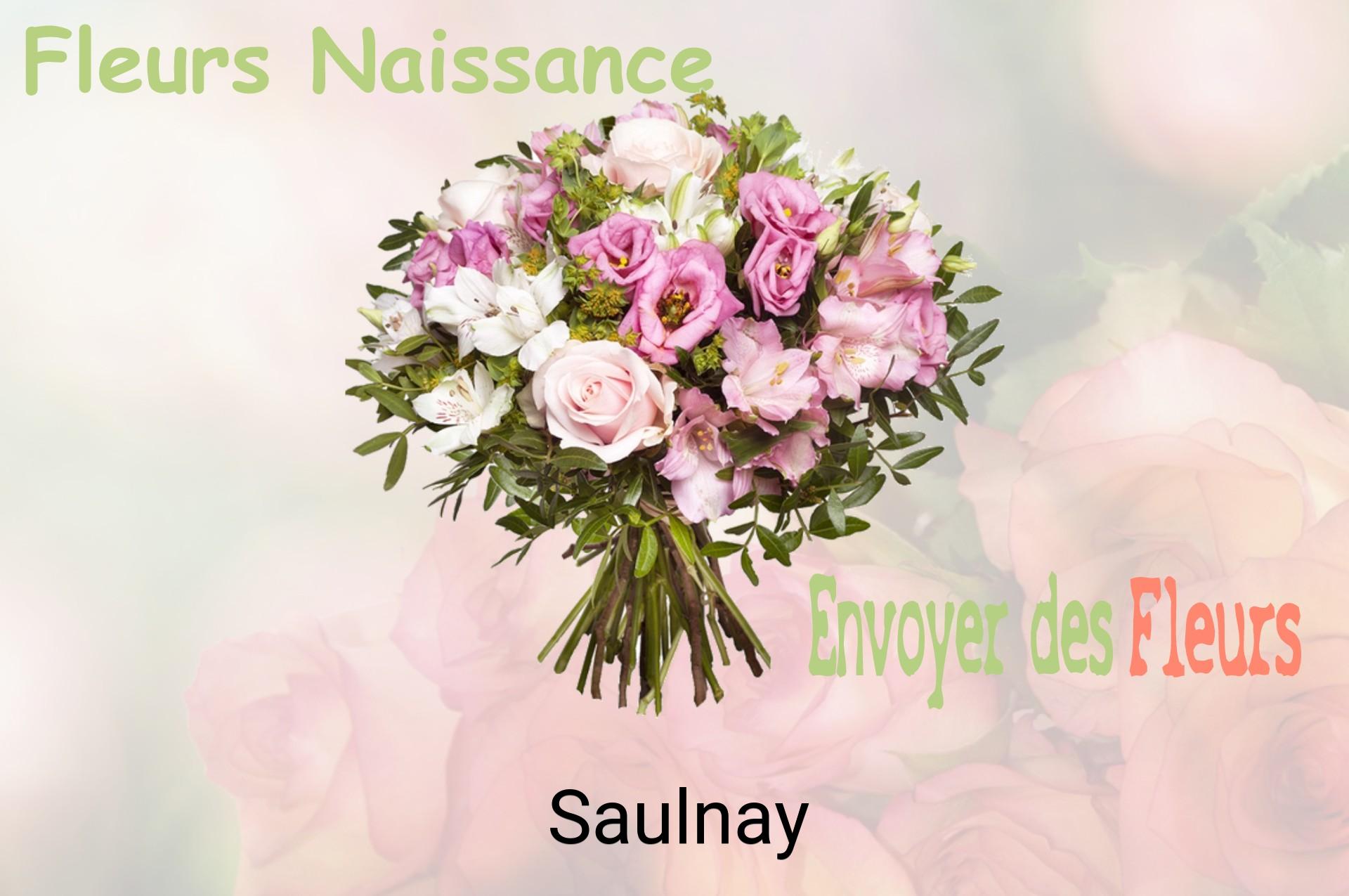 Bouquet de fleurs de naissance livré à Saulnay