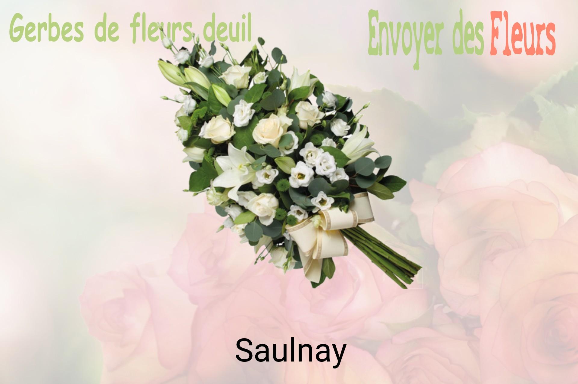 Gerbe de fleurs de deuil livrée à Saulnay